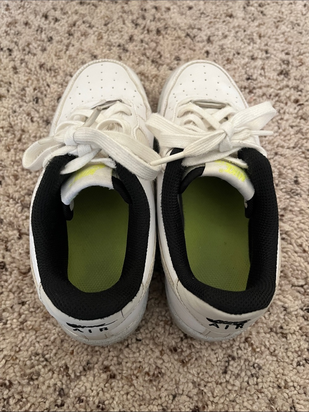 Nike Air Force 1 Crater Next Nature Boys White Sneakers Size 5 Big Boy - Picture 6 of 9
